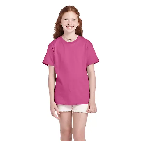 11736 Delta Apparel Youth Pro Weight Short Sleeve  in Helicona front view