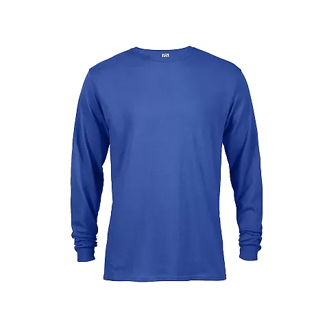 61748 Delta Apparel Adult Long Sleeve 5.2 oz. Tee in Royal front view