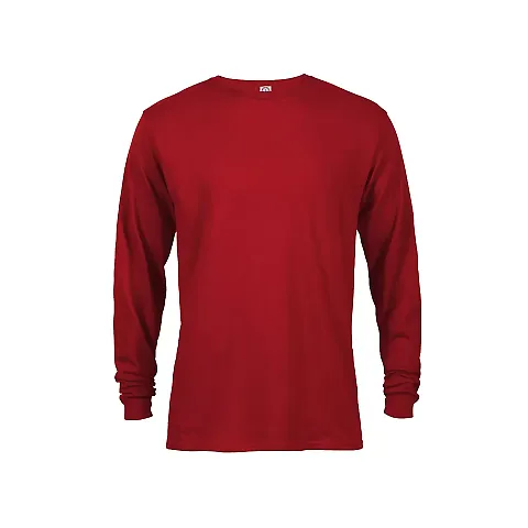 61748 Delta Apparel Adult Long Sleeve 5.2 oz. Tee in New red front view