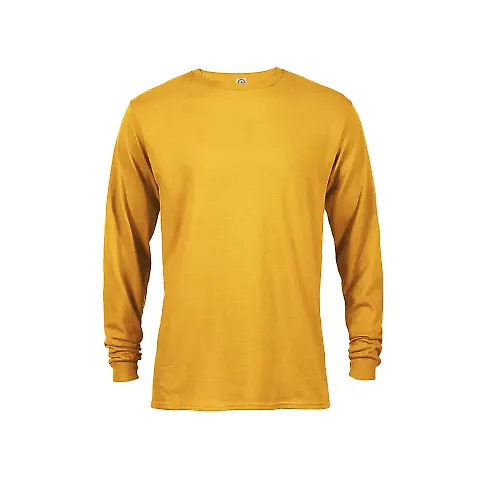 61748 Delta Apparel Adult Long Sleeve 5.2 oz. Tee in Gold front view