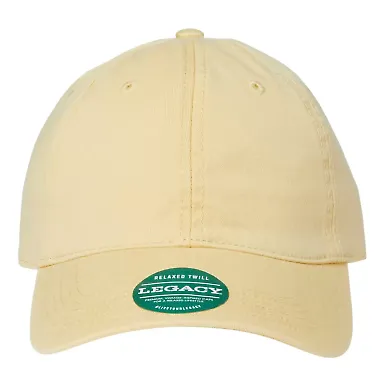 Legacy EZA Relaxed Twill Dad Hat in Lemon front view