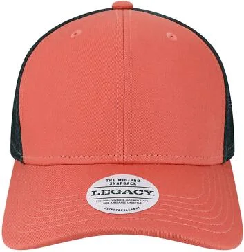 Legacy MPS Mid-Pro Snapback Trucker Cap in Nantucket/ navy front view