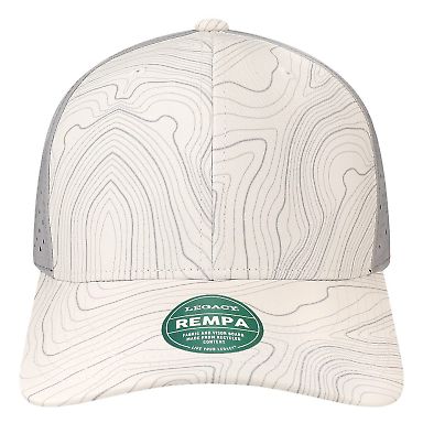 Legacy REMPA Reclaim Mid-Pro Adjustable Cap in White grey topo front view