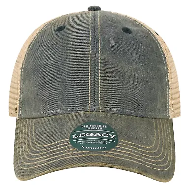 Legacy OFAY Youth Old Favorite Trucker Cap in Navy/ khaki front view