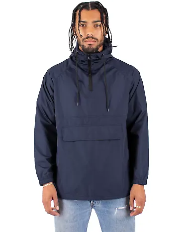 Shaka Wear SHAWJ Men's Windbreaker Jacket in Navy front view