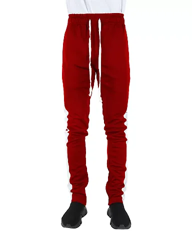 Shaka Wear SHTP Men's Track Pants in Red/ white front view