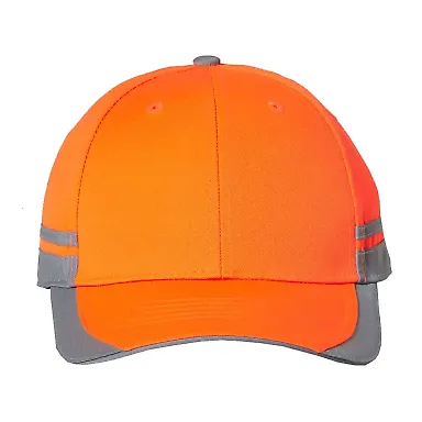 Outdoor Cap SAF201 Reflective Cap in Safety orange front view