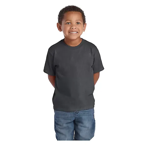 65300 Delta Apparel Juvenile Short Sleeve 5.5 oz.  in Charcoal front view