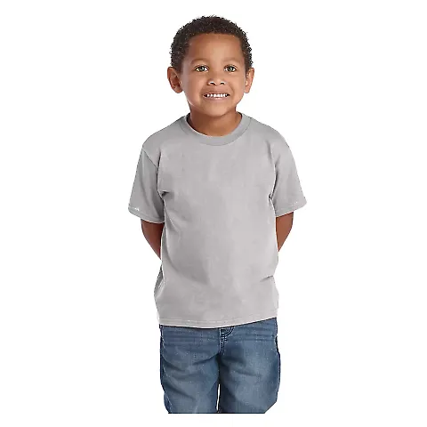 65300 Delta Apparel Juvenile Short Sleeve 5.5 oz.  in Silver front view