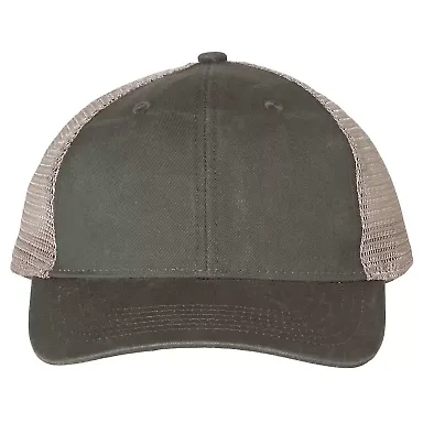 Outdoor Cap PNY100M Ponytail Mesh-Back Cap in Olive/ tea front view
