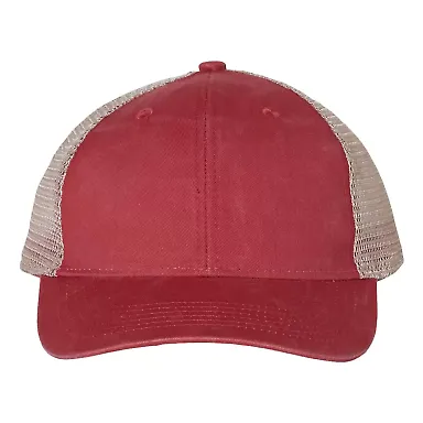 Outdoor Cap PNY100M Ponytail Mesh-Back Cap in Red/ tea front view