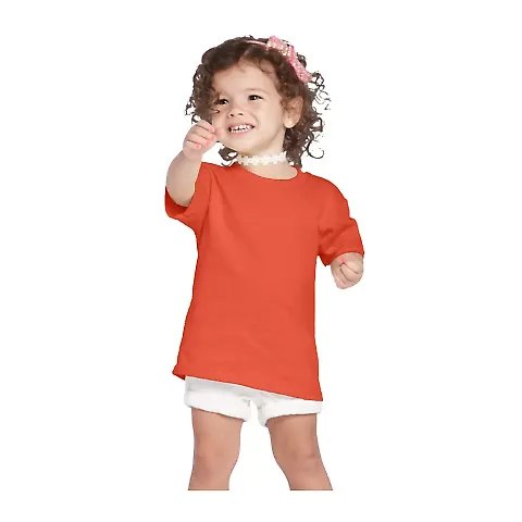 65200 Delta Apparel Toddler Short Sleeve 5.5 oz. T in Orange front view