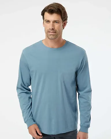 Soft Shirts 420 Organic Long Sleeve T-Shirt in Slate front view