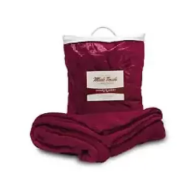 Alpine Fleece 8721 Mink Touch Luxury Blanket in Burgundy front view