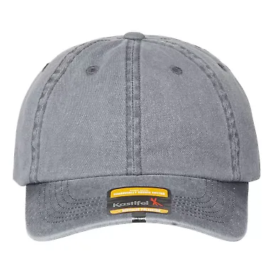 Kastlfel 2094 Rooney Pigment Dyed Dad Hat in Charcoal front view