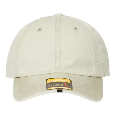 Kastlfel 2094 Rooney Pigment Dyed Dad Hat in Stone khaki front view