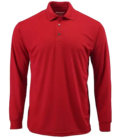 Paragon 110 Prescott Long Sleeve Polo in Red front view