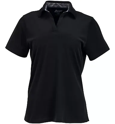 Paragon 151 Women's Memphis Sueded Polo in Black front view