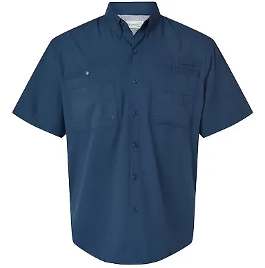 Paragon 700 Hatteras Performance Short Sleeve Fish in Navy front view