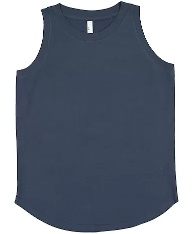 LA T 3592 Ladies' Relaxed Tank in Denim front view