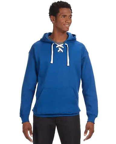 J. America - Sport Lace Hooded Sweatshirt - 8830 in Royal front view