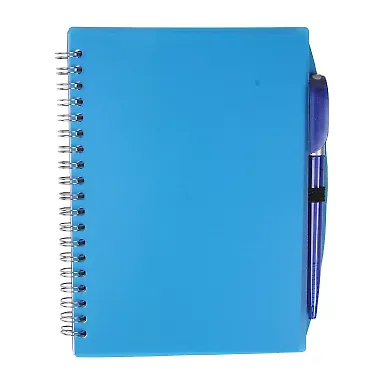 Promo Goods  NB108 Spiral Notebook With Pen in Translucent blue front view