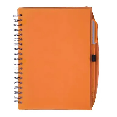 Promo Goods  NB108 Spiral Notebook With Pen in Translucnt ornge front view