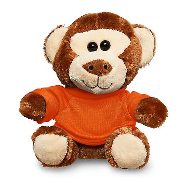 Promo Goods  TY6032 7 Plush Monkey With T-Shirt in Orange front view