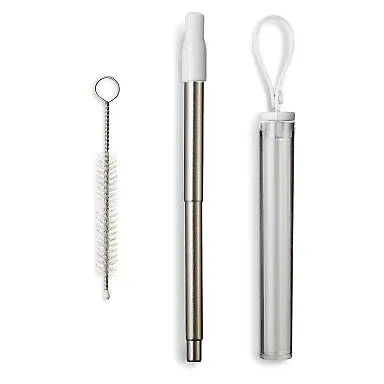 Promo Goods MG101 Festival Telescopic Drinking St in White front view