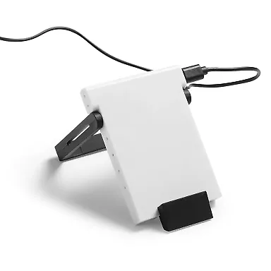 Promo Goods IT147 Promo Wireless Charger with Pho in White/ black front view