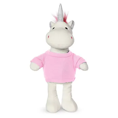 Promo Goods  TY6028 8.5 Plush Unicorn With T-Shirt in Pink front view