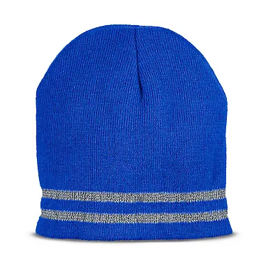Promo Goods  HW120 Reflective Knit Beanie in Reflex blue front view