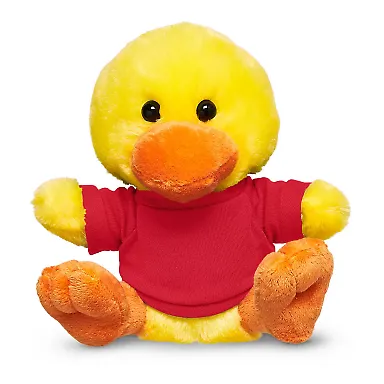 Promo Goods  TY6037 7 Plush Duck With T-Shirt in Red front view
