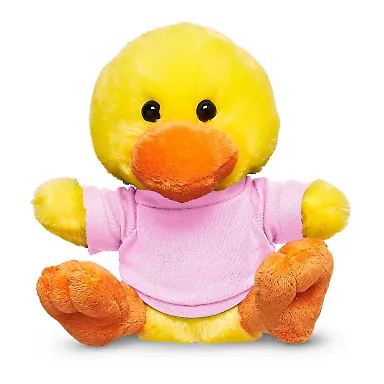 Promo Goods  TY6037 7 Plush Duck With T-Shirt in Pink front view