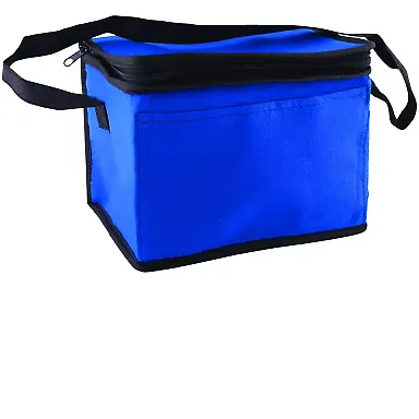 Promo Goods  LB125 6-Pack Non-Woven Cooler Bag in Reflex blue front view