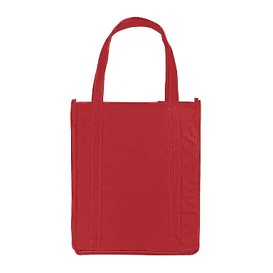 Promo Goods BG125 Atlas Non-Woven Grocery Tote in Red front view