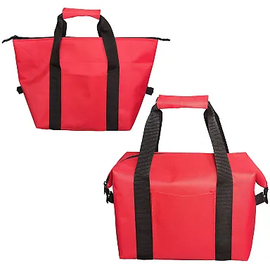 Promo Goods LT-4139 Collapsible Cooler Tote in Red front view