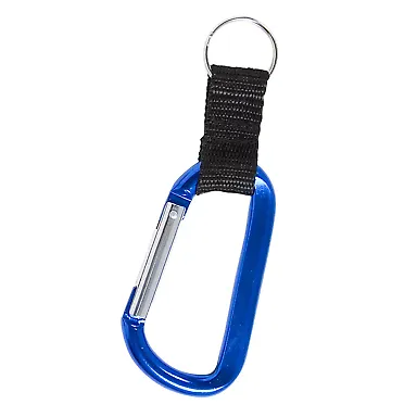 Promo Goods  CB207 Carabiner With Strap And Split  in Blue front view