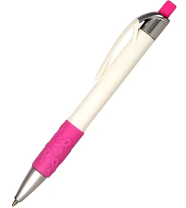 Promo Goods  PL-1840 Awareness Ribbon Pen in Pink front view