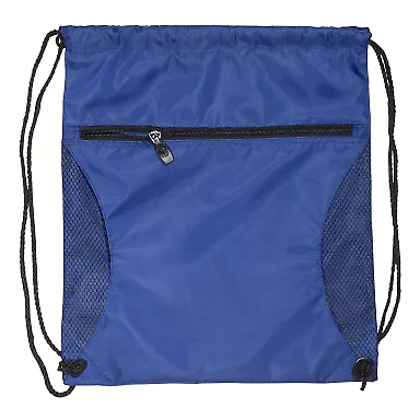 Promo Goods  BG306 Mesh Drawstring Backpack in Reflex blue front view