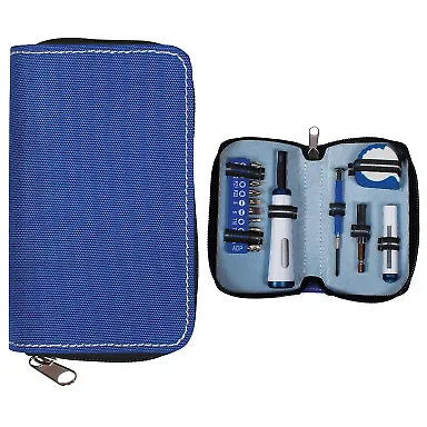 Promo Goods TK100 Zip Exec Tool Kit in Blue front view