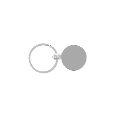 Promo Goods  KC500 Round Metal Key Chain in Silver front view
