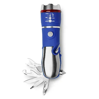 Promo Goods T506 Multi Tool With Flash Light in Reflex blue front view