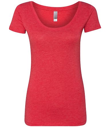 Next Level 6730 Tri-Blend Scoop in Vintage red front view