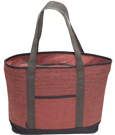 Promo Goods  LT-3932 Strand Snow Canvas Tote Bag in Red front view