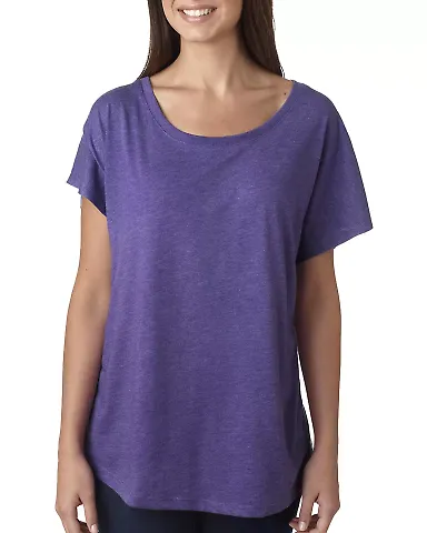 Next Level 6760 Tri-Blend Scoop Neck Dolman in Purple rush front view