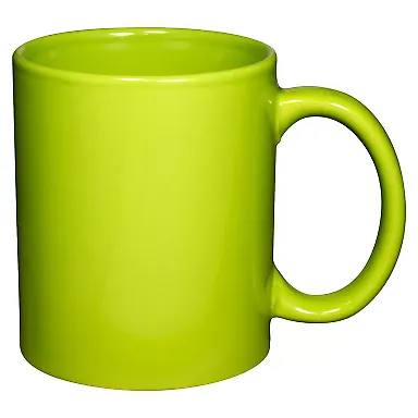 Promo Goods  CM100 11oz Basic C Handle Ceramic Mug in Lime green front view