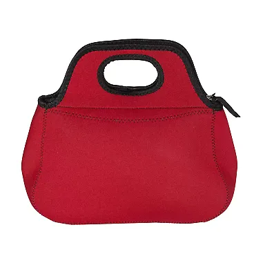 Promo Goods  LT-3054 Zippered Neoprene Lunch Tote in Red front view