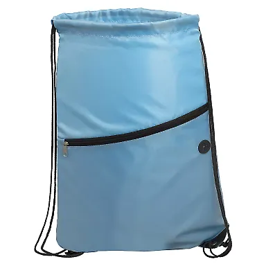 Promo Goods BG229 Incline Drawstring Backpack Wit in Carolina blue front view