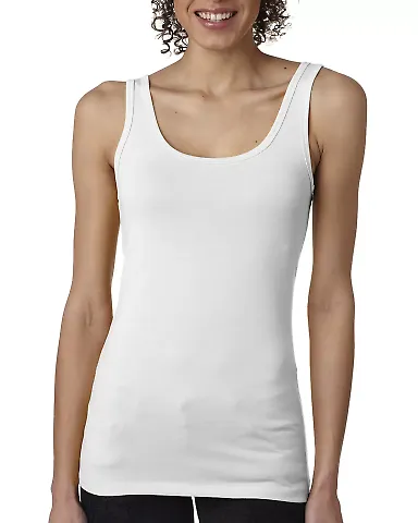 Next Level 3533 Jersey Tank Ladies in White front view